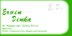 ervin dinka business card